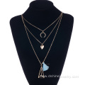 Fashion Charms Multilayer Chain Small Tassel Fringe Necklace